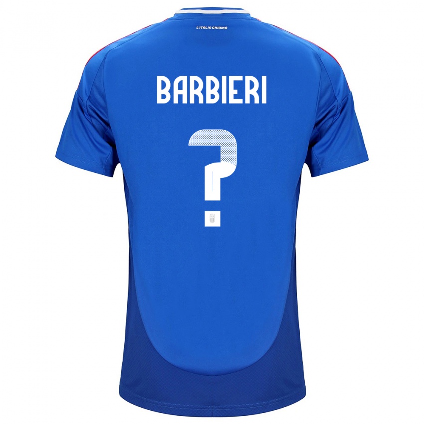 Niño Camiseta Italia Tommaso Barbieri #0 Azul 1ª Equipación 24-26 La Camisa Chile