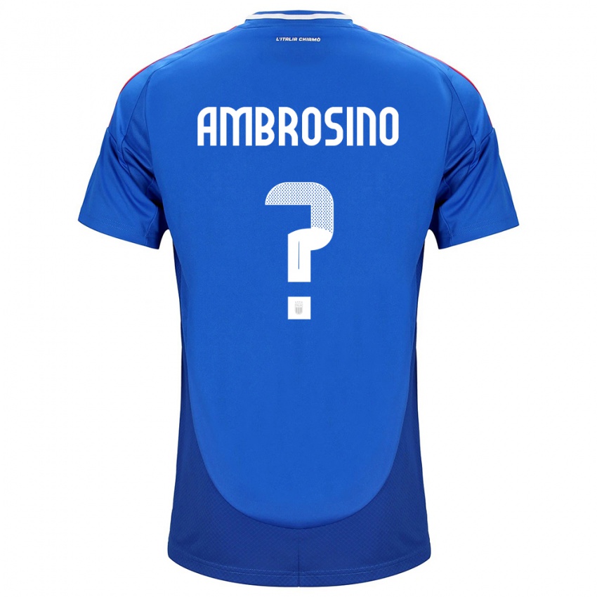 Niño Camiseta Italia Giuseppe Ambrosino #0 Azul 1ª Equipación 24-26 La Camisa Chile