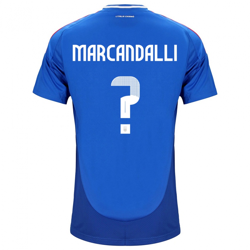 Niño Camiseta Italia Alessandro Marcandalli #0 Azul 1ª Equipación 24-26 La Camisa Chile