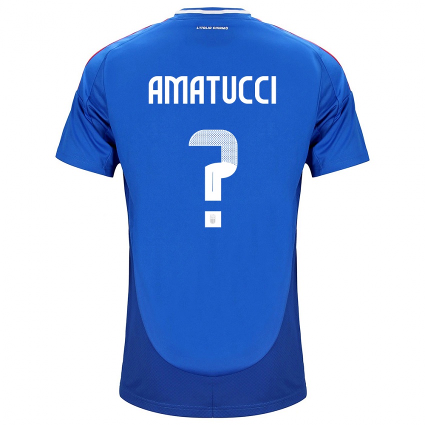 Niño Camiseta Italia Lorenzo Amatucci #0 Azul 1ª Equipación 24-26 La Camisa Chile