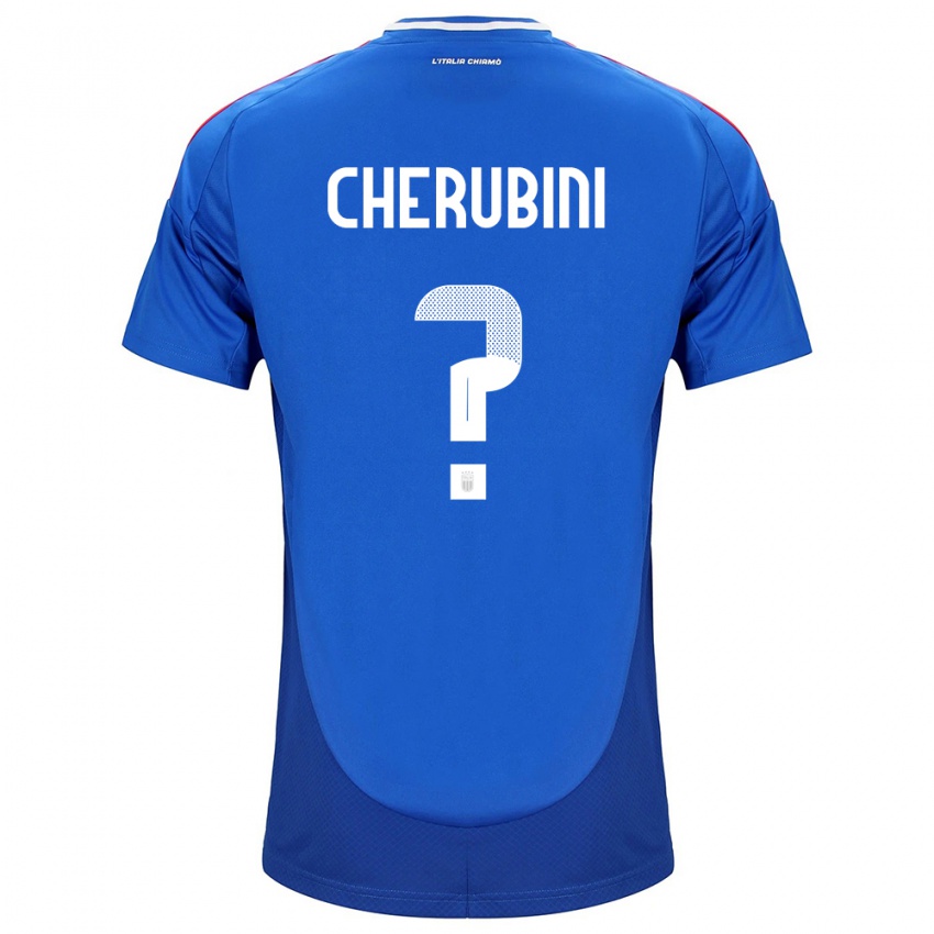 Niño Camiseta Italia Luigi Cherubini #0 Azul 1ª Equipación 24-26 La Camisa Chile