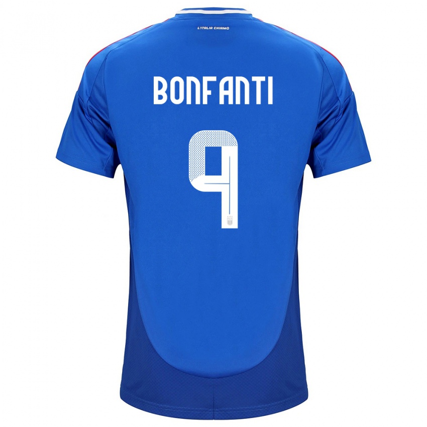 Niño Camiseta Italia Nicholas Bonfanti #9 Azul 1ª Equipación 24-26 La Camisa Chile