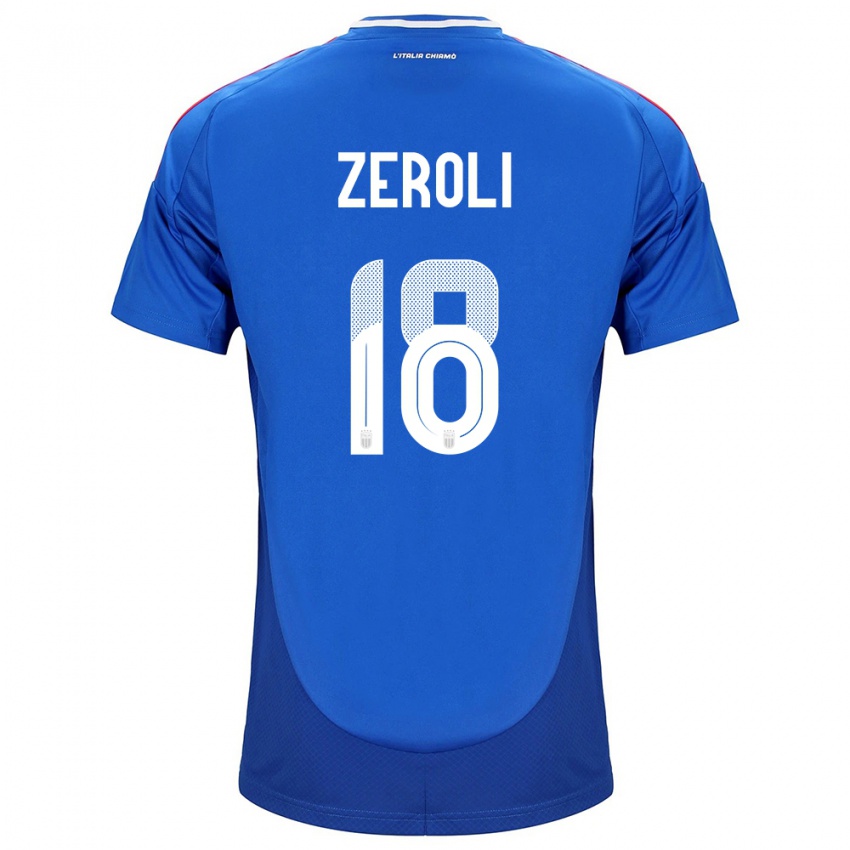 Niño Camiseta Italia Kevin Zeroli #18 Azul 1ª Equipación 24-26 La Camisa Chile