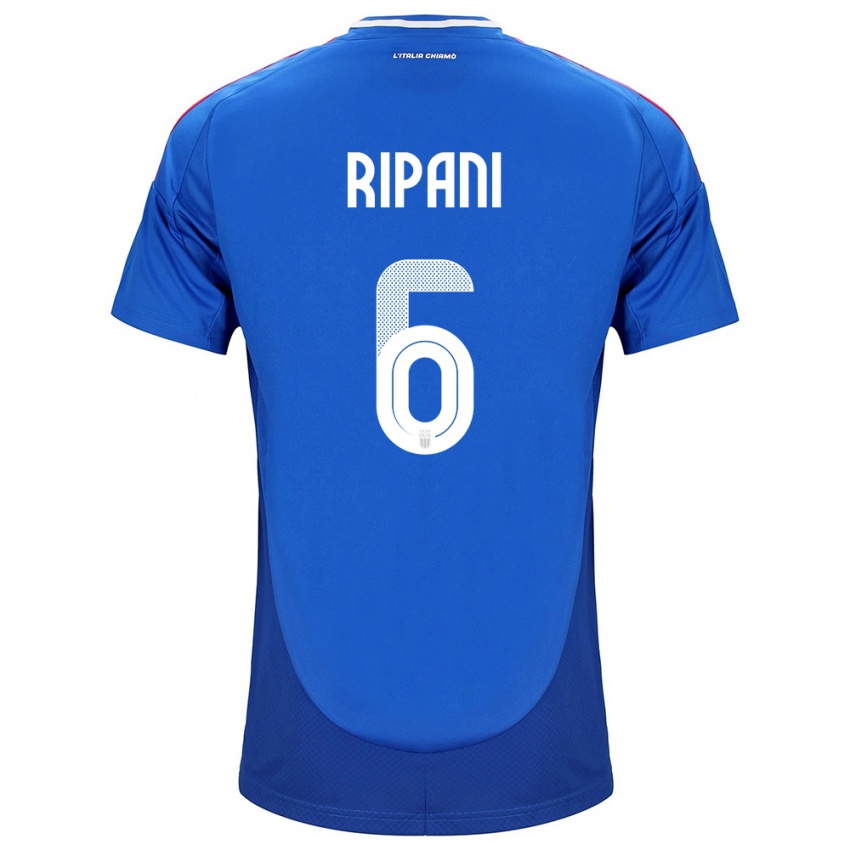 Niño Camiseta Italia Diego Ripani #6 Azul 1ª Equipación 24-26 La Camisa Chile