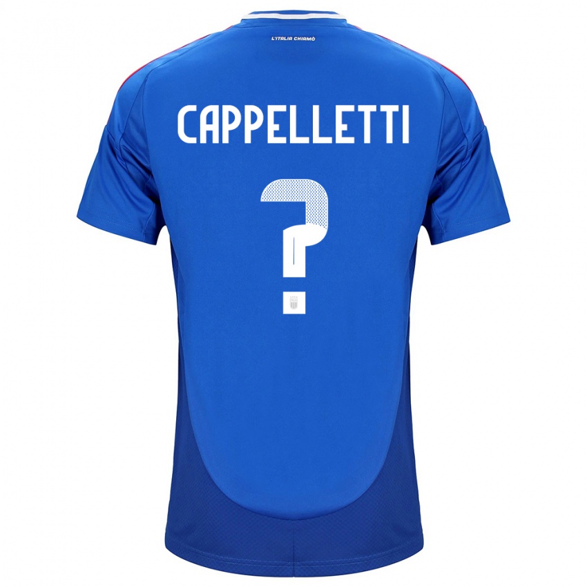 Niño Camiseta Italia Mattia Cappelletti #0 Azul 1ª Equipación 24-26 La Camisa Chile