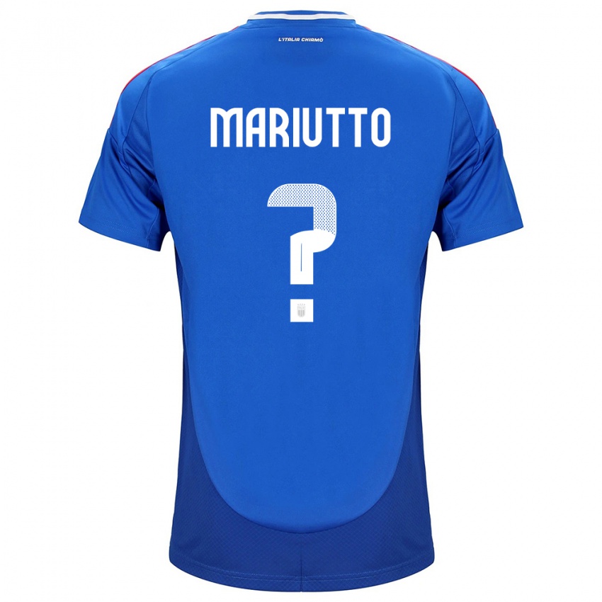 Niño Camiseta Italia Francesco Mariutto #0 Azul 1ª Equipación 24-26 La Camisa Chile