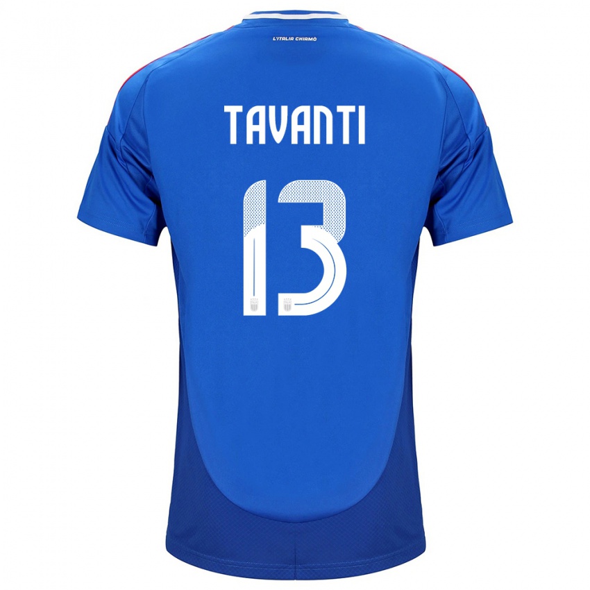 Niño Camiseta Italia Samuele Tavanti #13 Azul 1ª Equipación 24-26 La Camisa Chile