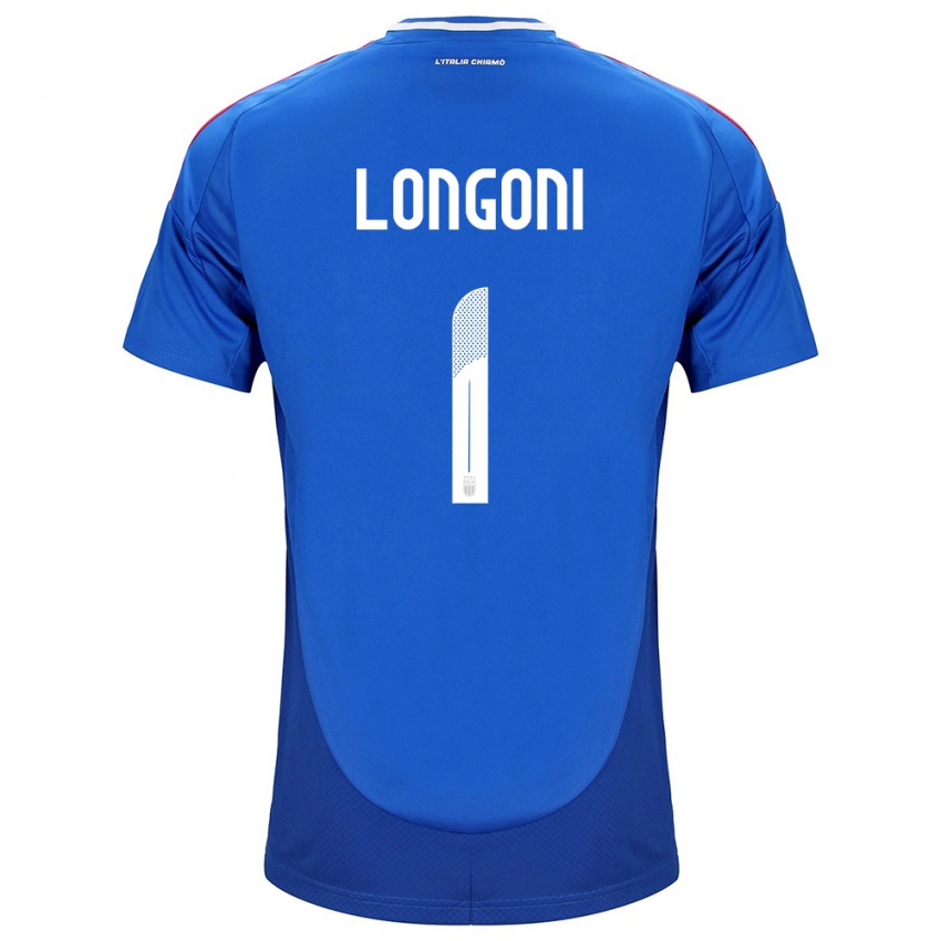 Niño Camiseta Italia Alessandro Longoni #1 Azul 1ª Equipación 24-26 La Camisa Chile