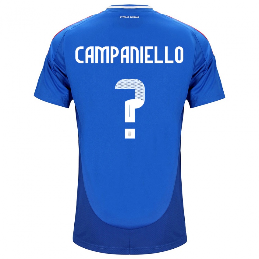 Niño Camiseta Italia Thomas Campaniello #0 Azul 1ª Equipación 24-26 La Camisa Chile