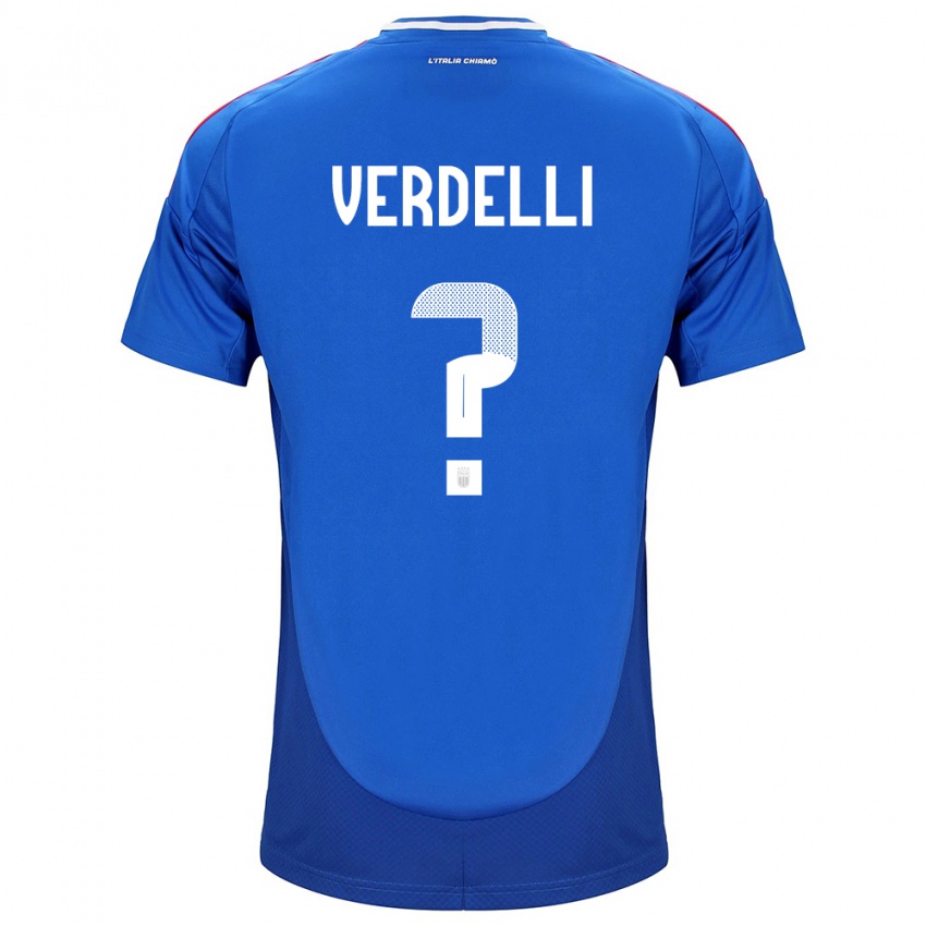 Niño Camiseta Italia Davide Verdelli #0 Azul 1ª Equipación 24-26 La Camisa Chile