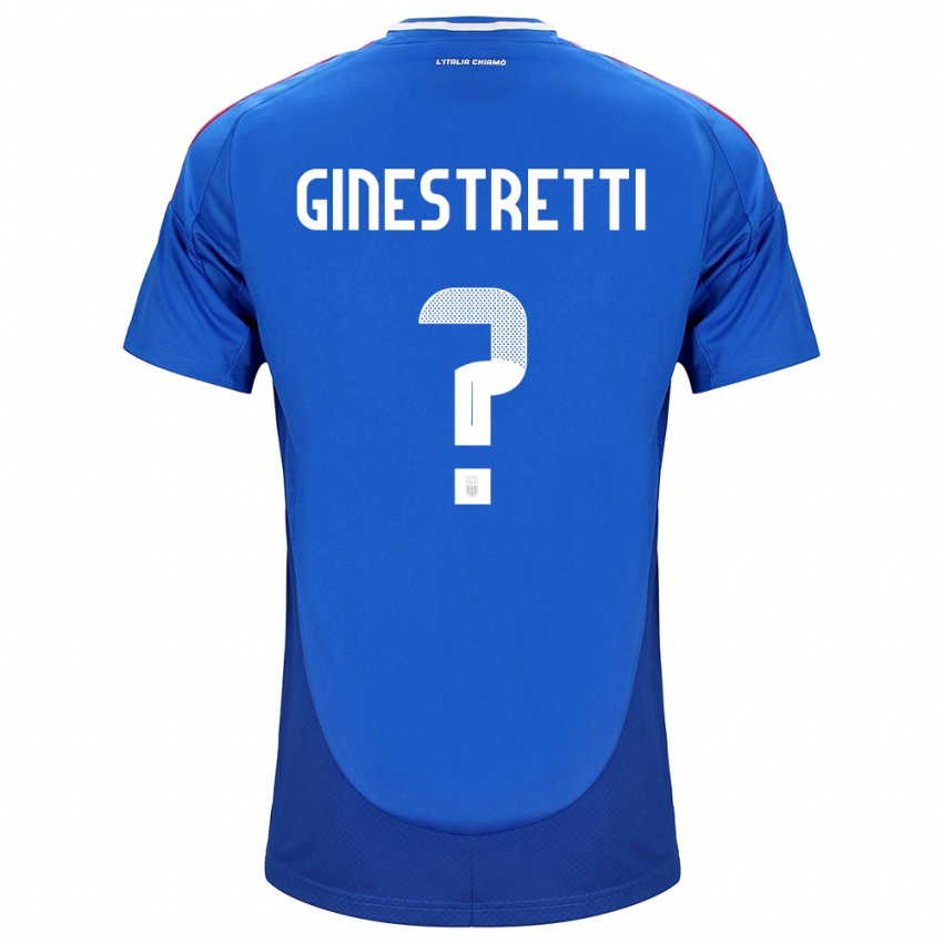 Niño Camiseta Italia Davide Ginestretti #0 Azul 1ª Equipación 24-26 La Camisa Chile