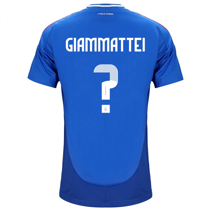 Niño Camiseta Italia Gioele Giammattei #0 Azul 1ª Equipación 24-26 La Camisa Chile