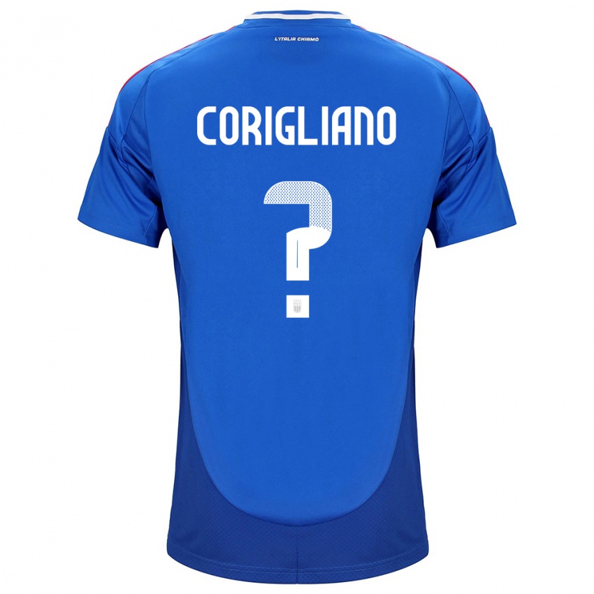 Niño Camiseta Italia Thomas Corigliano #0 Azul 1ª Equipación 24-26 La Camisa Chile