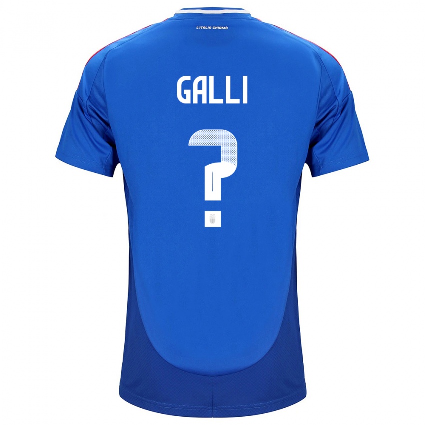 Niño Camiseta Italia Aurora Galli #0 Azul 1ª Equipación 24-26 La Camisa Chile