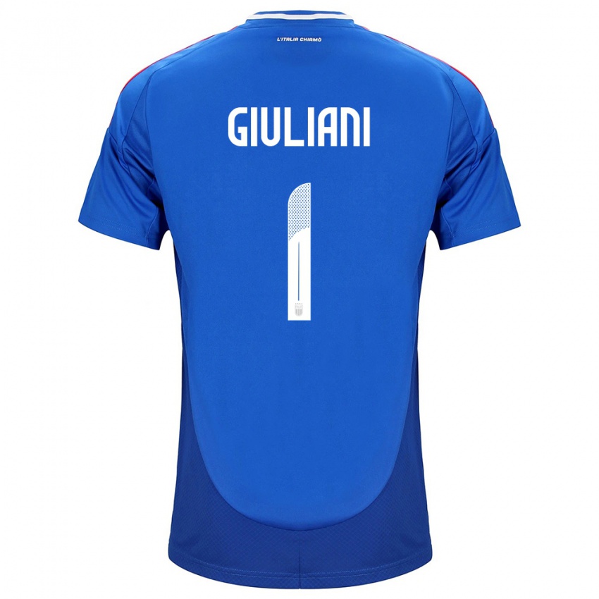 Niño Camiseta Italia Laura Giuliani #1 Azul 1ª Equipación 24-26 La Camisa Chile