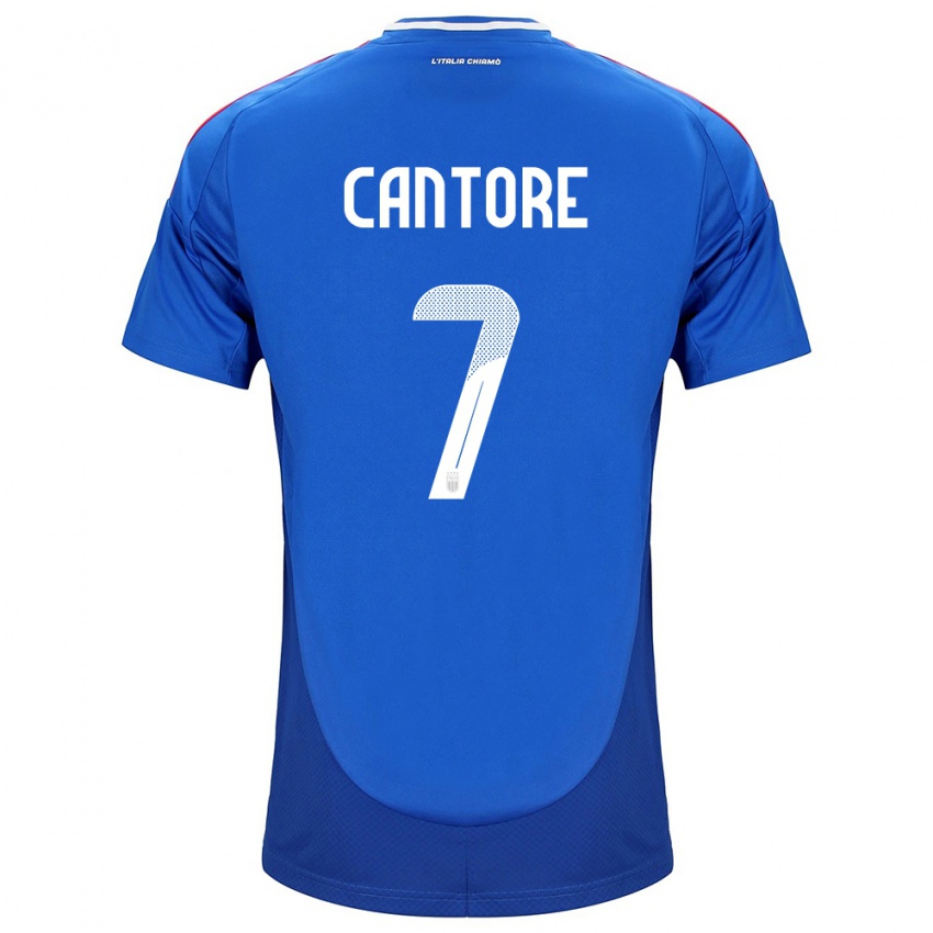 Niño Camiseta Italia Sofia Cantore #7 Azul 1ª Equipación 24-26 La Camisa Chile