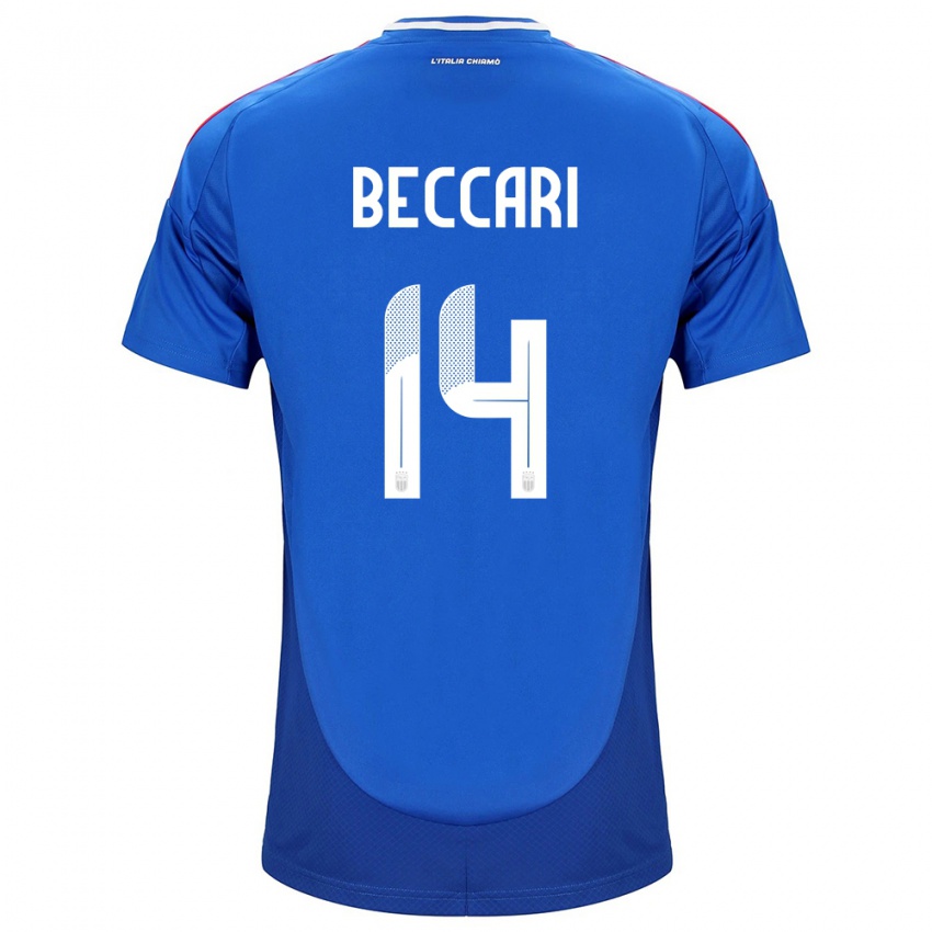 Niño Camiseta Italia Chiara Beccari #14 Azul 1ª Equipación 24-26 La Camisa Chile