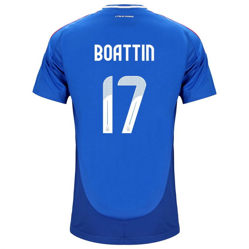 Niño Camiseta Italia Lisa Boattin #17 Azul 1ª Equipación 24-26 La Camisa Chile