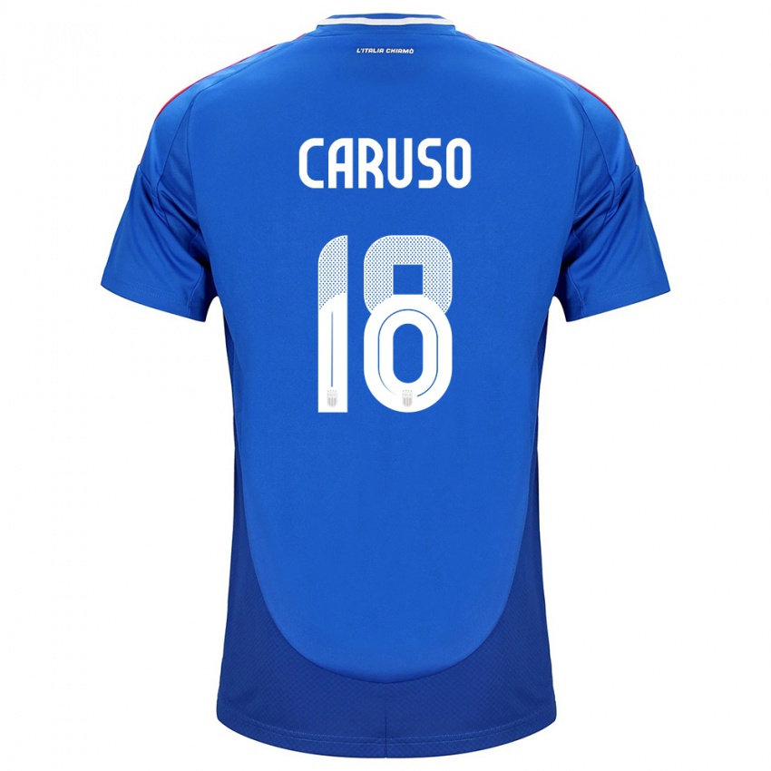 Niño Camiseta Italia Arianna Caruso #18 Azul 1ª Equipación 24-26 La Camisa Chile