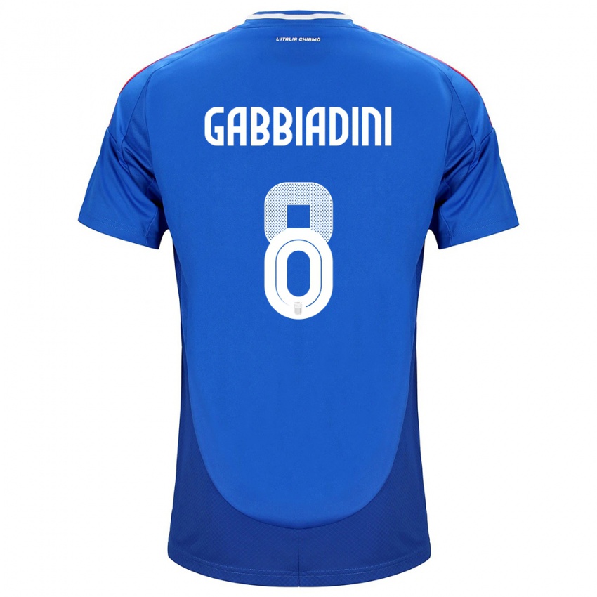 Niño Camiseta Italia Melania Gabbiadini #8 Azul 1ª Equipación 24-26 La Camisa Chile