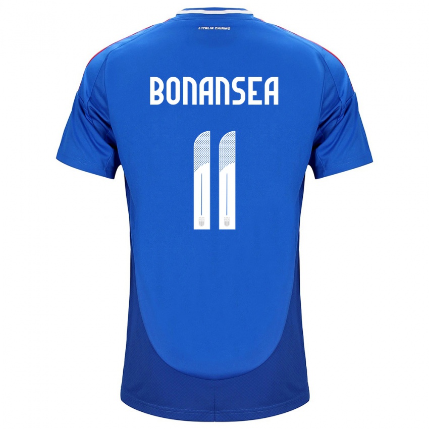 Niño Camiseta Italia Barbara Bonansea #11 Azul 1ª Equipación 24-26 La Camisa Chile