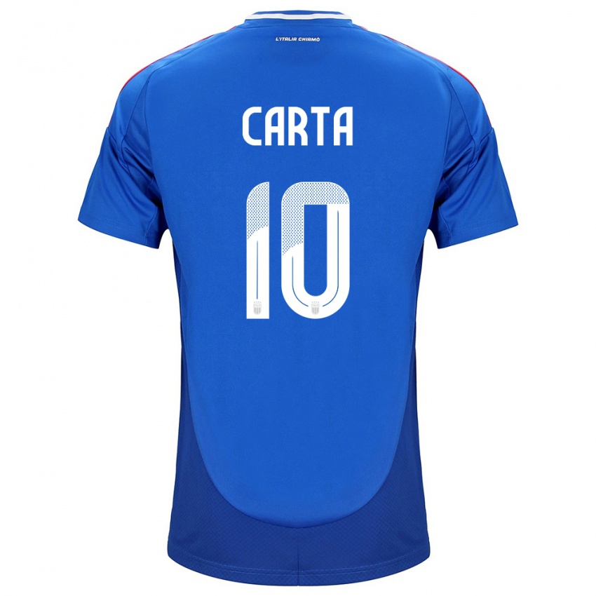 Niño Camiseta Italia Antonella Carta #10 Azul 1ª Equipación 24-26 La Camisa Chile