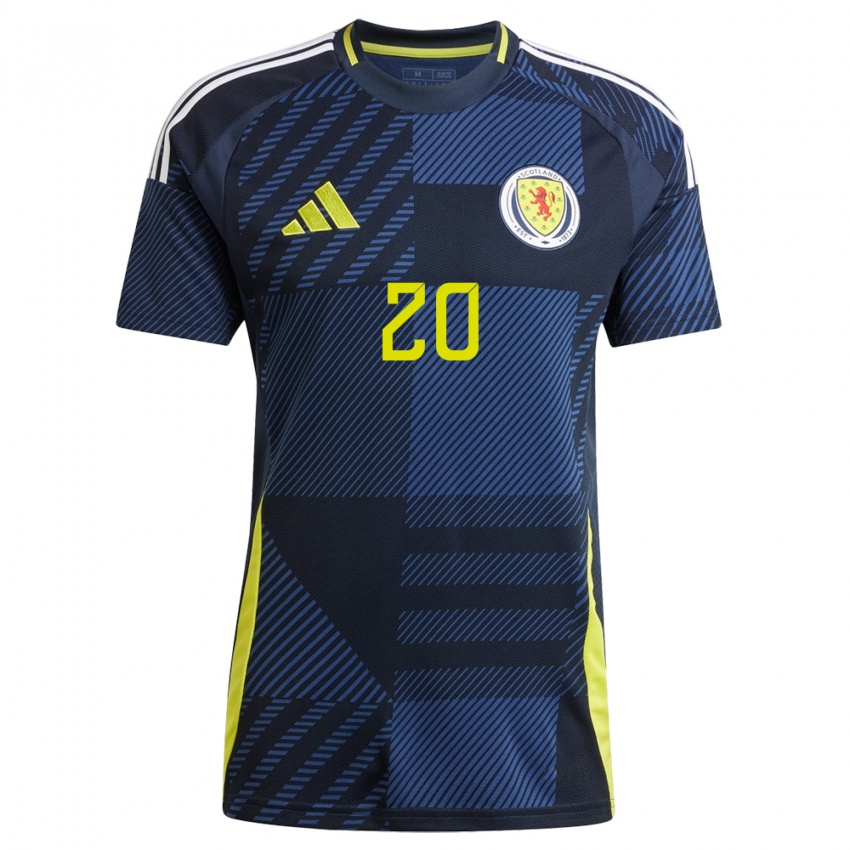 Niño Camiseta Escocia Kirsty Smith #20 Azul Oscuro 1ª Equipación 24-26 La Camisa Chile