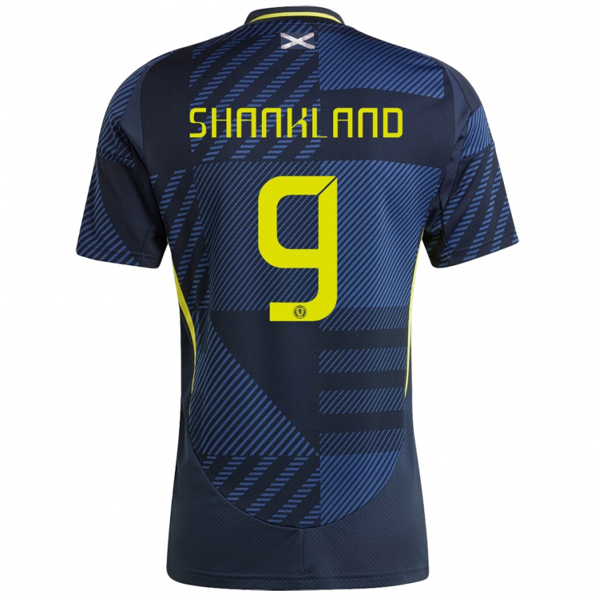 Niño Camiseta Escocia Lawrence Shankland #9 Azul Oscuro 1ª Equipación 24-26 La Camisa Chile