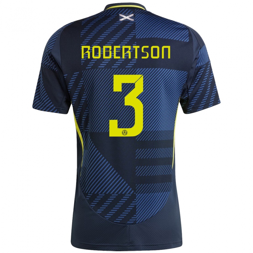 Niño Camiseta Escocia Andrew Robertson #3 Azul Oscuro 1ª Equipación 24-26 La Camisa Chile