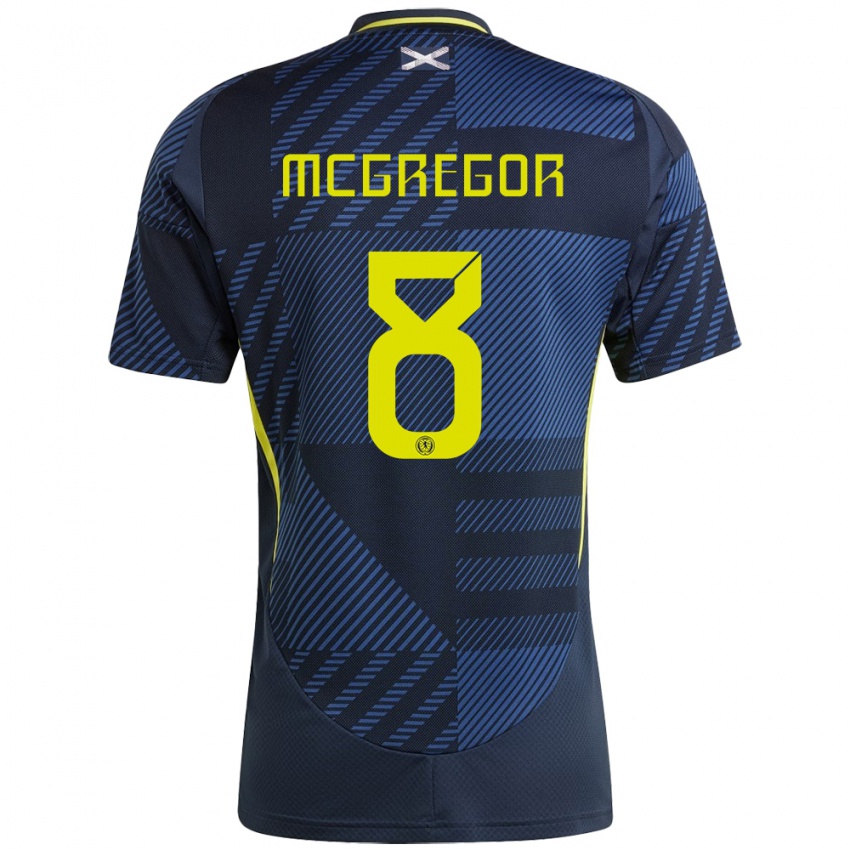 Niño Camiseta Escocia Callum Mcgregor #8 Azul Oscuro 1ª Equipación 24-26 La Camisa Chile