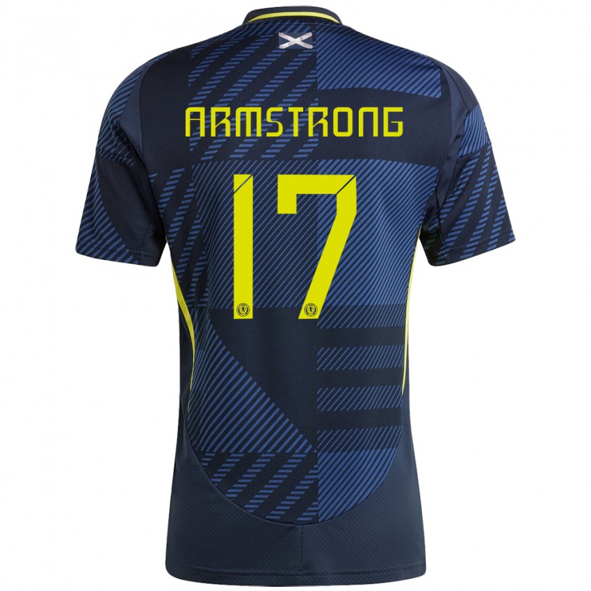 Niño Camiseta Escocia Stuart Armstrong #17 Azul Oscuro 1ª Equipación 24-26 La Camisa Chile