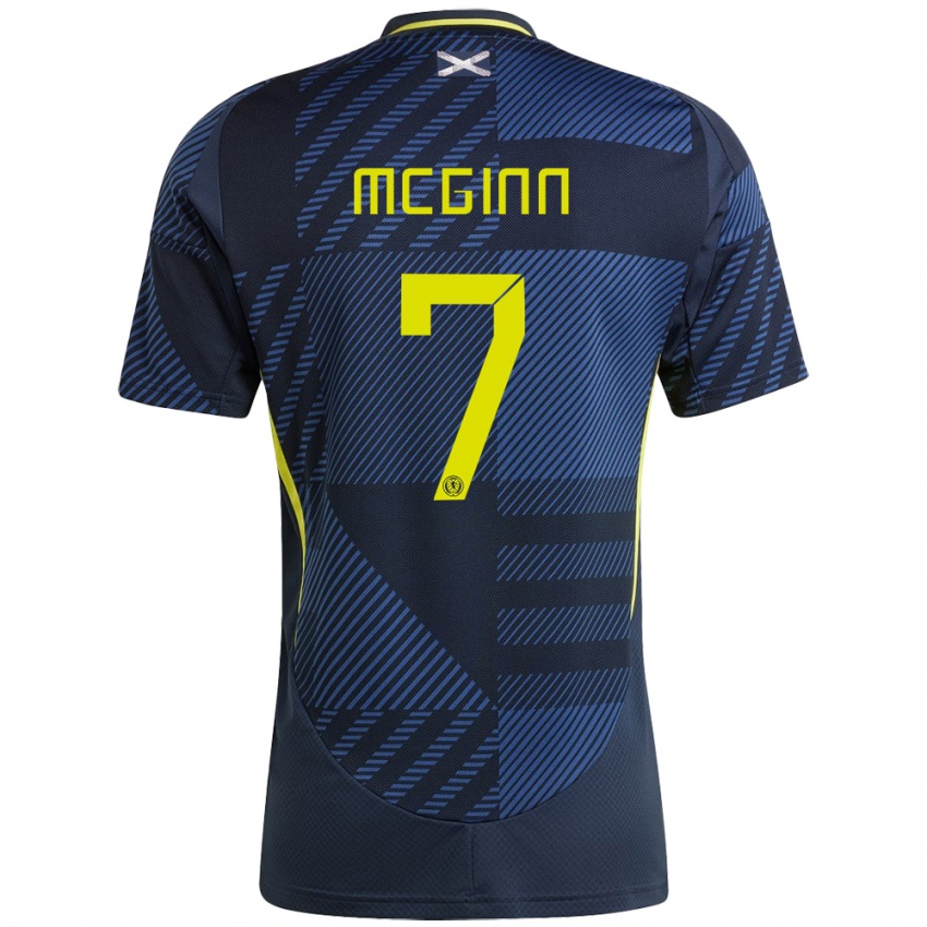 Niño Camiseta Escocia John Mcginn #7 Azul Oscuro 1ª Equipación 24-26 La Camisa Chile