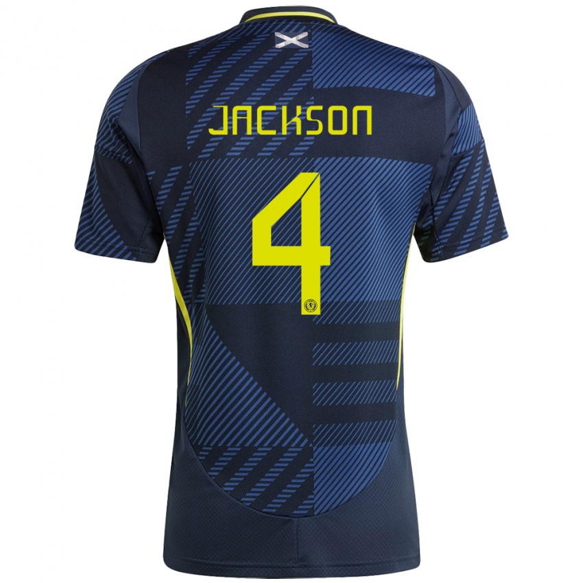 Niño Camiseta Escocia Louis Jackson #4 Azul Oscuro 1ª Equipación 24-26 La Camisa Chile