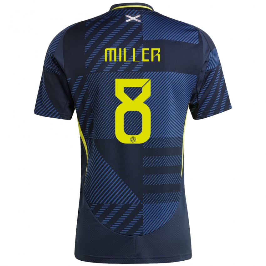 Niño Camiseta Escocia Lennon Miller #8 Azul Oscuro 1ª Equipación 24-26 La Camisa Chile