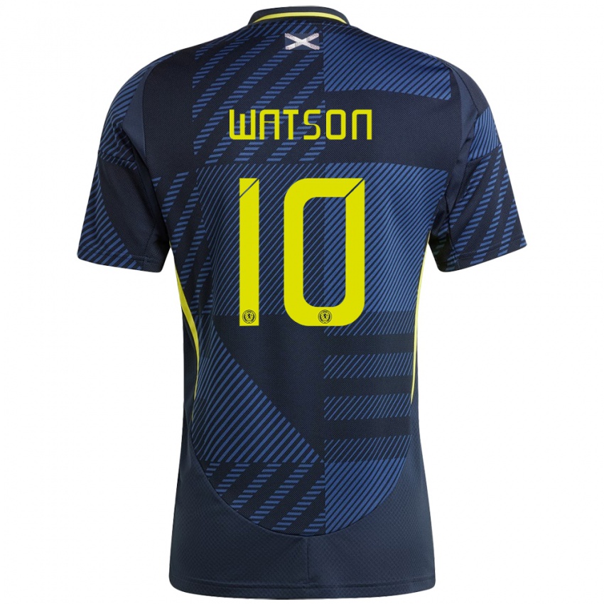 Niño Camiseta Escocia David Watson #10 Azul Oscuro 1ª Equipación 24-26 La Camisa Chile