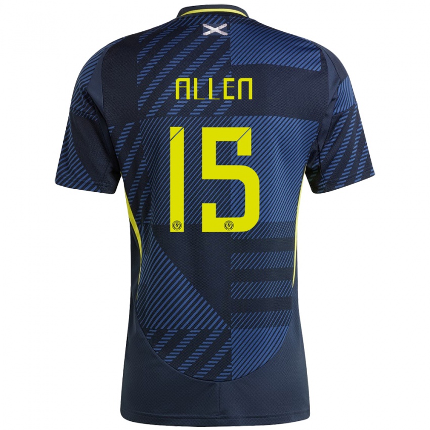 Niño Camiseta Escocia Greig Allen #15 Azul Oscuro 1ª Equipación 24-26 La Camisa Chile