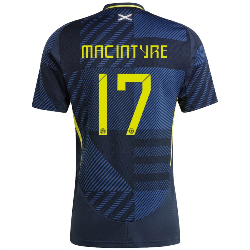 Niño Camiseta Escocia Jacob Macintyre #17 Azul Oscuro 1ª Equipación 24-26 La Camisa Chile