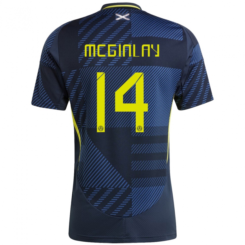 Niño Camiseta Escocia Aiden Mcginlay #14 Azul Oscuro 1ª Equipación 24-26 La Camisa Chile