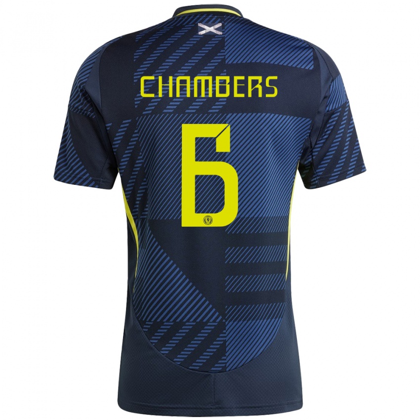 Niño Camiseta Escocia Sam Chambers #6 Azul Oscuro 1ª Equipación 24-26 La Camisa Chile