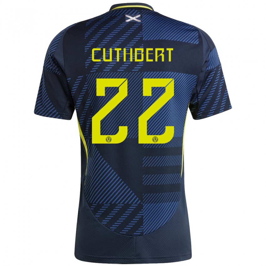 Niño Camiseta Escocia Erin Cuthbert #22 Azul Oscuro 1ª Equipación 24-26 La Camisa Chile