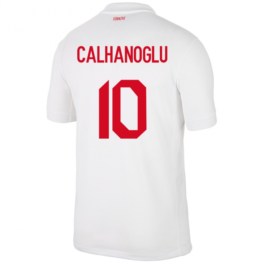 Niño Camiseta Turquía Hakan Çalhanoğlu #10 Blanco 1ª Equipación 24-26 La Camisa Chile