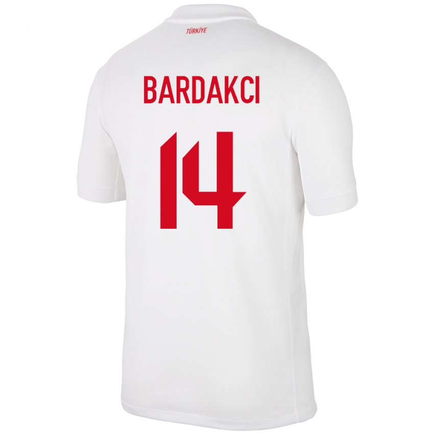 Niño Camiseta Turquía Abdülkerim Bardakcı #14 Blanco 1ª Equipación 24-26 La Camisa Chile