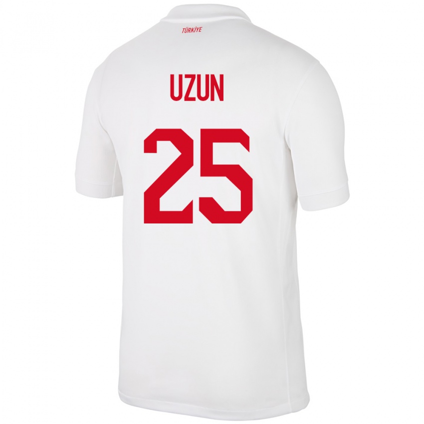 Niño Camiseta Turquía Can Uzun #25 Blanco 1ª Equipación 24-26 La Camisa Chile