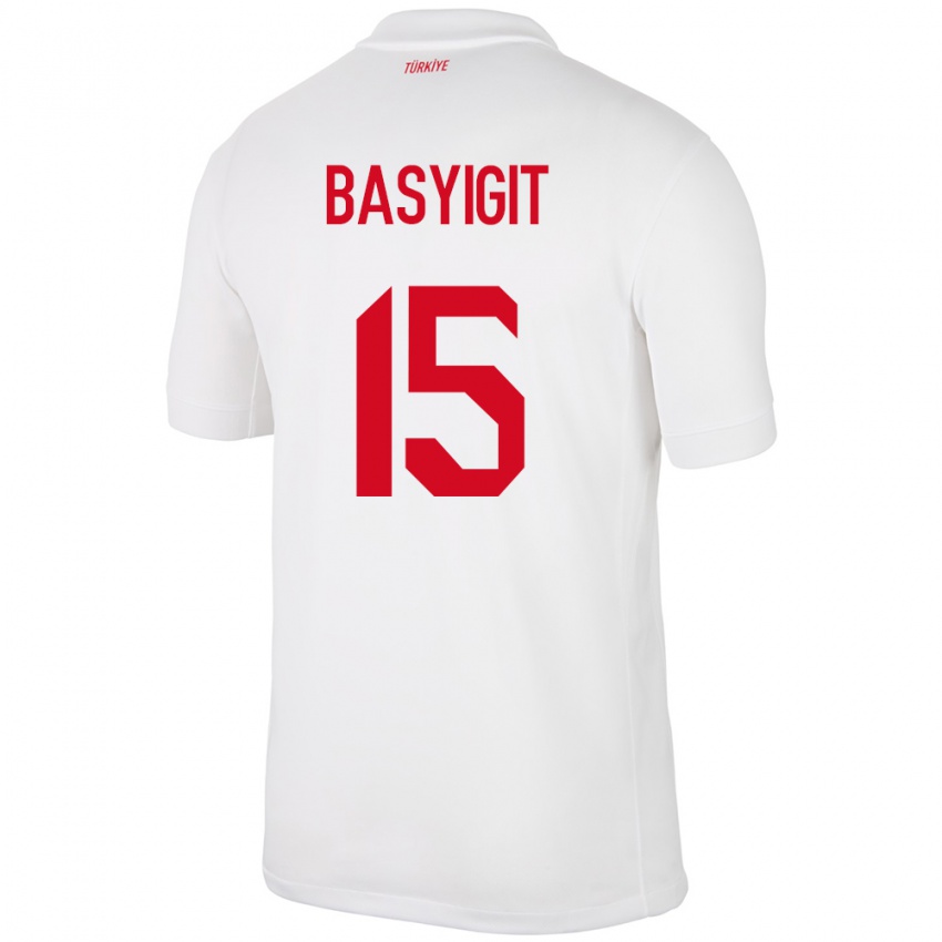 Niño Camiseta Turquía Emirhan Başyiğit #15 Blanco 1ª Equipación 24-26 La Camisa Chile