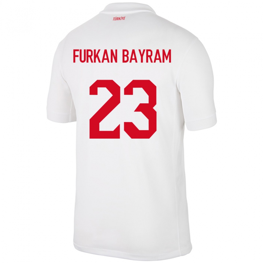 Niño Camiseta Turquía Mert Furkan Bayram #23 Blanco 1ª Equipación 24-26 La Camisa Chile