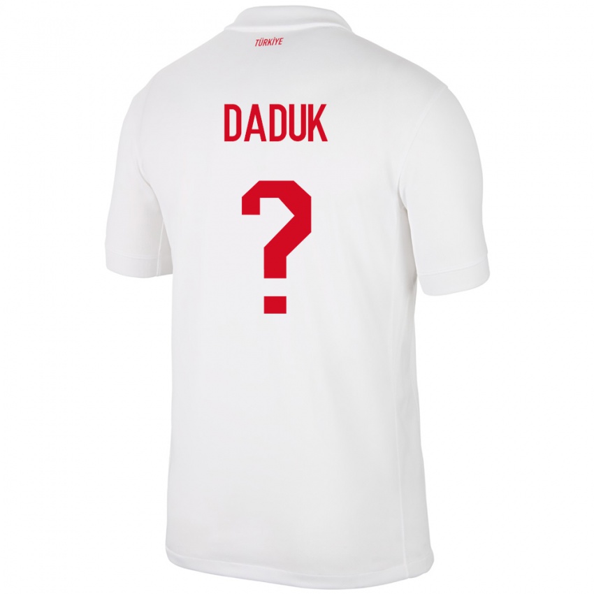 Niño Camiseta Turquía Emir Dadük #0 Blanco 1ª Equipación 24-26 La Camisa Chile