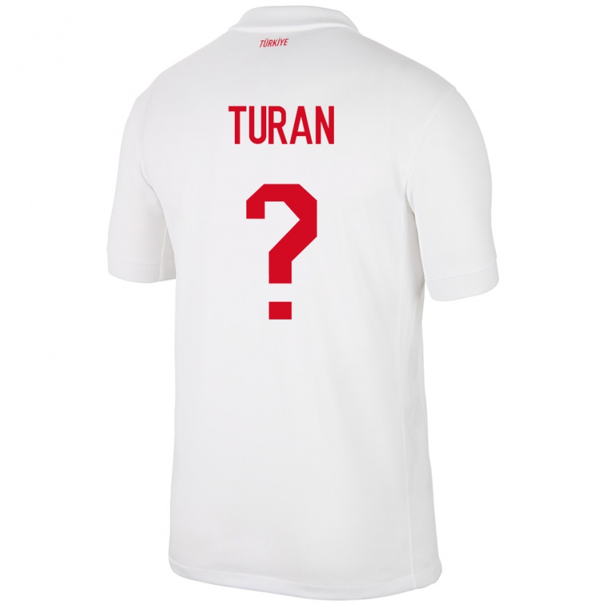 Niño Camiseta Turquía Hasan Turan #0 Blanco 1ª Equipación 24-26 La Camisa Chile