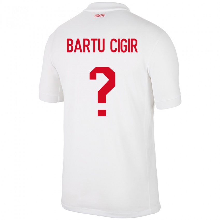 Niño Camiseta Turquía Can Bartu Çığır #0 Blanco 1ª Equipación 24-26 La Camisa Chile