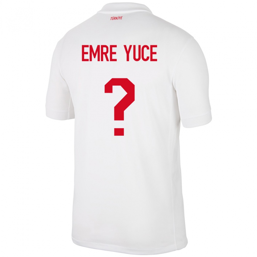 Niño Camiseta Turquía Yunus Emre Yüce #0 Blanco 1ª Equipación 24-26 La Camisa Chile