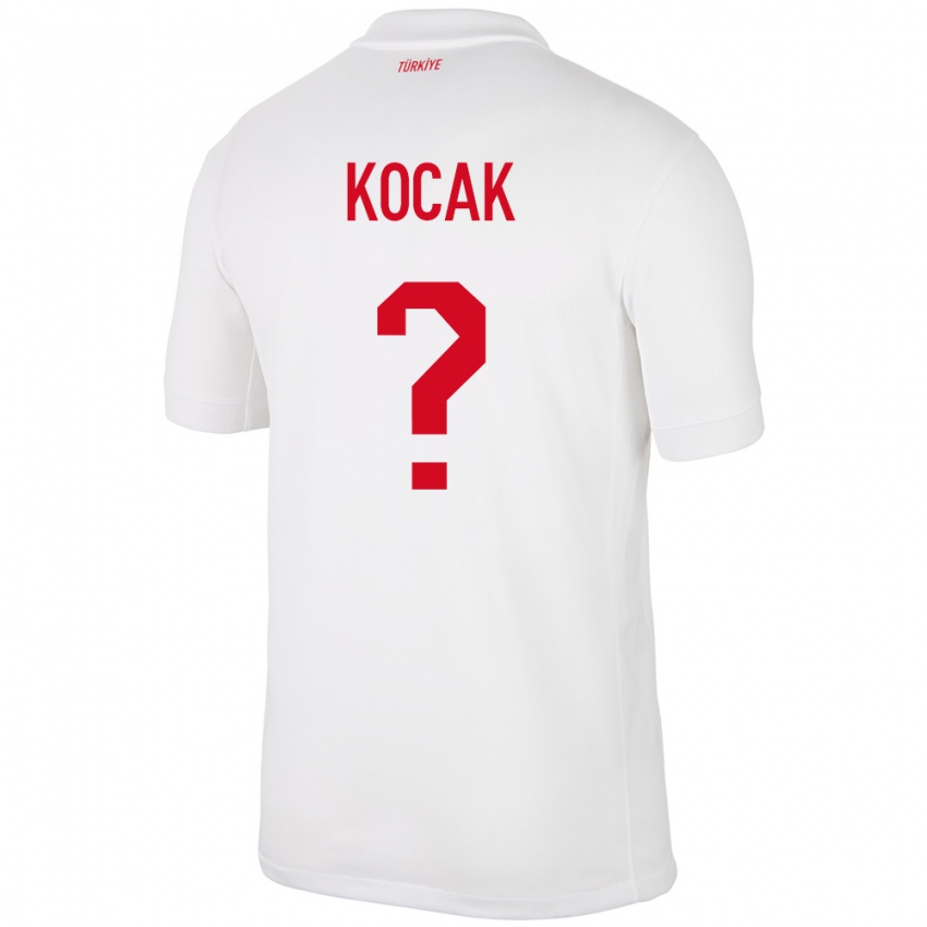 Niño Camiseta Turquía Furkan Koçak #0 Blanco 1ª Equipación 24-26 La Camisa Chile